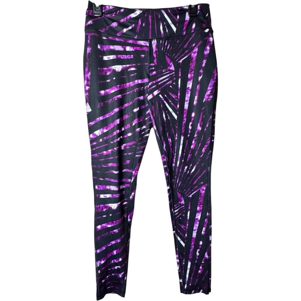 Tex GearWomen’s Purple and Black Patterned Leggings Sz M